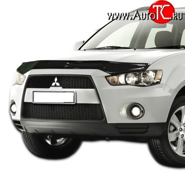 3 199 р. Дефлектор капота NovLine Mitsubishi Outlander XL (CW)  рестайлинг (2010-2013)  с доставкой в г. Тамбов