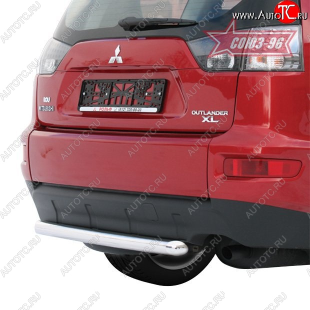 6 884 р. Защита заднего бампера Souz-96 (d60) Mitsubishi Outlander XL (CW)  рестайлинг (2010-2013)  с доставкой в г. Тамбов