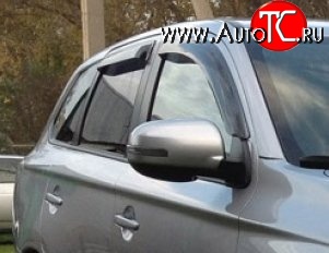 999 р. Комплект дефлекторов окон (ветровиков) 4 шт. Russtal Mitsubishi Outlander GF дорестайлинг (2012-2014)  с доставкой в г. Тамбов