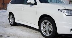 6 199 р. Пороги накладки Broomer Design  Mitsubishi Outlander  GF (2012-2014) дорестайлинг (Неокрашенные)  с доставкой в г. Тамбов. Увеличить фотографию 3