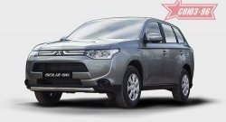 10 574 р. Защита переднего бампера одинарная Souz-96 (d60). Mitsubishi Outlander GF дорестайлинг (2012-2014)  с доставкой в г. Тамбов. Увеличить фотографию 1