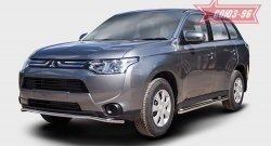 10 934 р. Защита переднего бампера диаметр трубы 42 мм Premium Souz-96 Mitsubishi Outlander GF дорестайлинг (2012-2014)  с доставкой в г. Тамбов. Увеличить фотографию 1