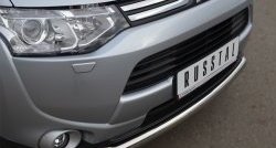 12 499 р. Одинарная защита переднего бампера диаметром 63 мм Russtal  Mitsubishi Outlander  GF (2012-2014) дорестайлинг  с доставкой в г. Тамбов. Увеличить фотографию 2