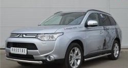 12 499 р. Одинарная защита переднего бампера диаметром 63 мм Russtal  Mitsubishi Outlander  GF (2012-2014) дорестайлинг  с доставкой в г. Тамбов. Увеличить фотографию 4