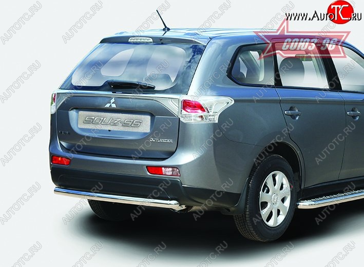 10 619 р. Одинарная защита заднего бампера d60 Souz-96 Mitsubishi Outlander GF дорестайлинг (2012-2014)  с доставкой в г. Тамбов