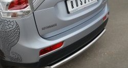 12 349 р. Одинарная защита заднего бампера из трубы диаметром 63 мм SLITKOFF  Mitsubishi Outlander  GF (2012-2014) дорестайлинг  с доставкой в г. Тамбов. Увеличить фотографию 2