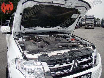 Упор капота MV-Tuning (двойной) Mitsubishi Pajero 4 V80 3 дв. 1-ый рестайлинг (2011-2014)