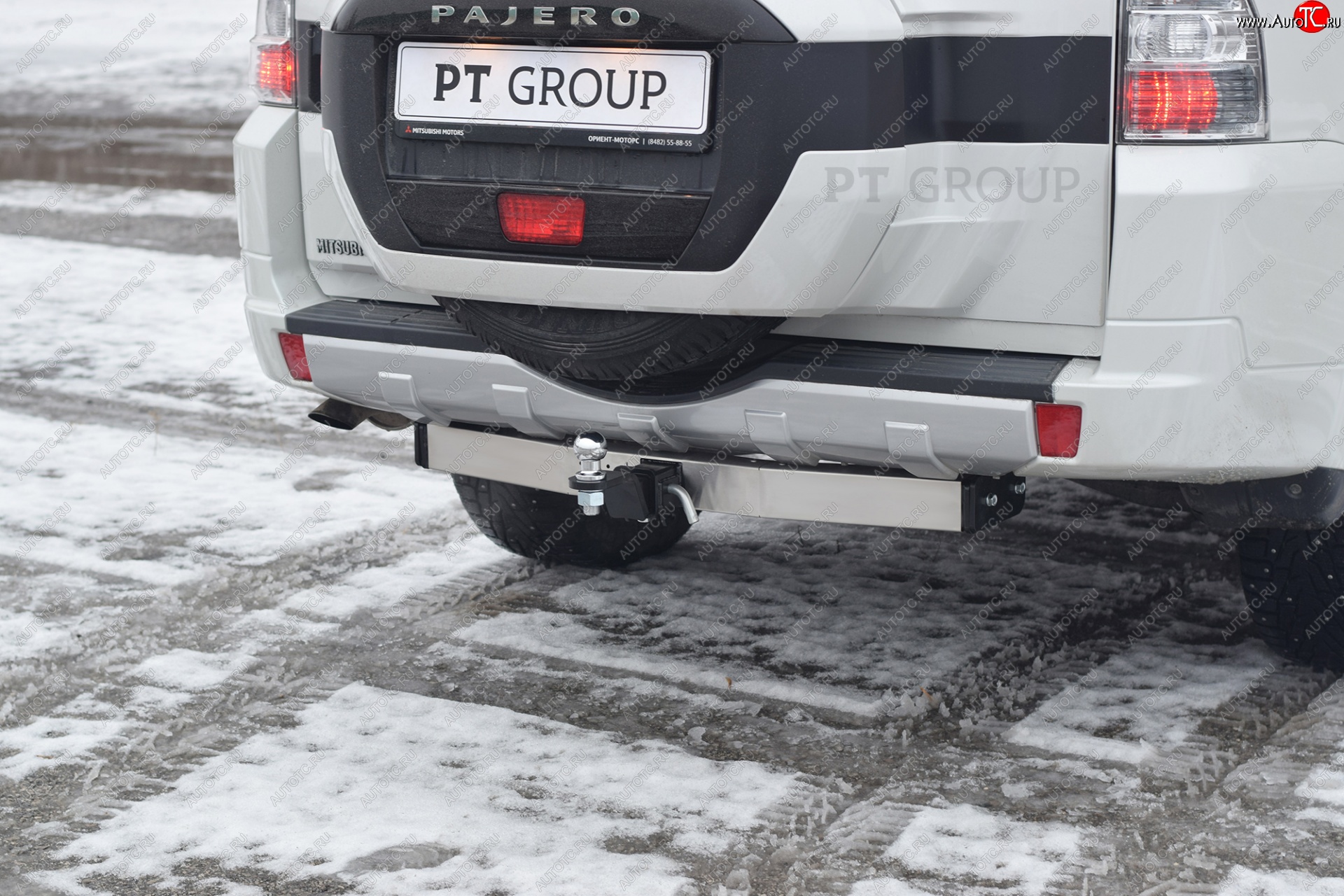 19 689 р. Фаркоп Petroil Tuning (съемный квадрат)  Mitsubishi Pajero  4 V90 (2014-2020) 2-ой рестайлинг  с доставкой в г. Тамбов