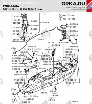 29 499 р. Бак топливный BAKPLAST (88 л., пластиковый / 3.4 дизель) Mitsubishi Pajero 3 V70 дорестайлинг (1999-2003)  с доставкой в г. Тамбов. Увеличить фотографию 2