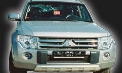 11 549 р. Накладка на передний бампер (Wagon) CT Mitsubishi Pajero 4 V90 дорестайлинг (2006-2011) (Неокрашенная)  с доставкой в г. Тамбов. Увеличить фотографию 2