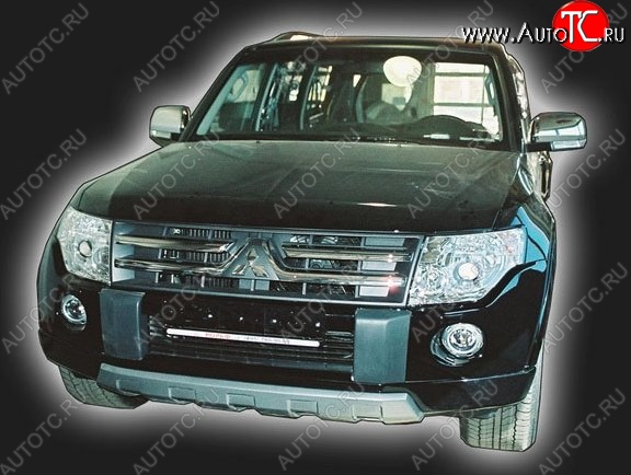 11 549 р. Накладка на передний бампер (Wagon) CT Mitsubishi Pajero 4 V90 дорестайлинг (2006-2011) (Неокрашенная)  с доставкой в г. Тамбов