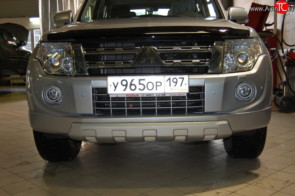 14 399 р. Накладка на передний бампер Sport v2 Mitsubishi Pajero 4 V80 3 дв. 1-ый рестайлинг (2011-2014) (Неокрашенная)  с доставкой в г. Тамбов