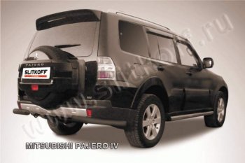 6 999 р. Уголки d76  Mitsubishi Pajero  4 V90 (2006-2015) дорестайлинг, 1-ый рестайлинг (Цвет: серебристый)  с доставкой в г. Тамбов. Увеличить фотографию 1