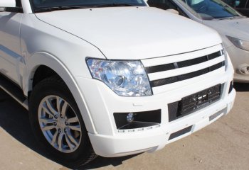 32 999 р. Бампер передний Broomer Design Mitsubishi Pajero 4 V90 дорестайлинг (2006-2011) (Неокрашенный)  с доставкой в г. Тамбов. Увеличить фотографию 2