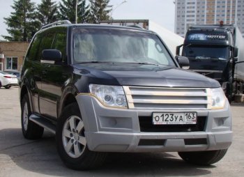 32 999 р. Бампер передний Broomer Design Mitsubishi Pajero 4 V90 дорестайлинг (2006-2011) (Неокрашенный)  с доставкой в г. Тамбов. Увеличить фотографию 3