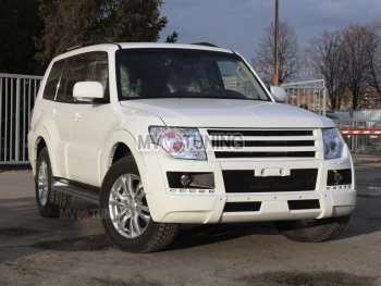 8 199 р. Решётка радиатора BROOMER Design  Mitsubishi Pajero ( 4 V90,  4 V80) (2006-2015) дорестайлинг, дорестайлинг, 1-ый рестайлинг, 3 дв. 1-ый рестайлинг (Неокрашенная)  с доставкой в г. Тамбов. Увеличить фотографию 4