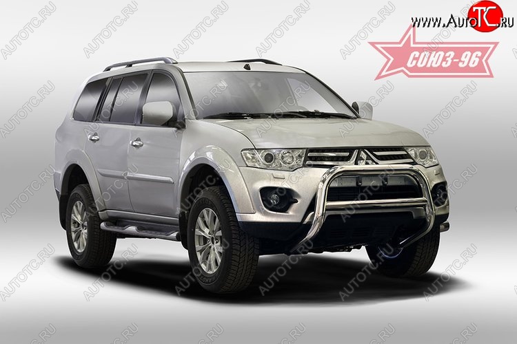 14 417 р. Защита переднего бампера Souz-96 (d76) Mitsubishi Pajero Sport QE дорестайлинг (2015-2021)  с доставкой в г. Тамбов