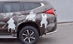 15 999 р. Защита заднего бампера (Ø76 мм уголки, нержавейка) Russtal Mitsubishi Pajero Sport QE дорестайлинг (2015-2021)  с доставкой в г. Тамбов. Увеличить фотографию 4