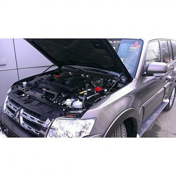 2 199 р. Упоры капота Russtal Mitsubishi Pajero Sport PB дорестайлинг (2008-2013)  с доставкой в г. Тамбов. Увеличить фотографию 1