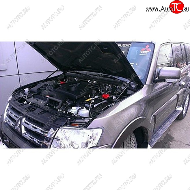 2 199 р. Упоры капота Russtal Mitsubishi Pajero Sport PB дорестайлинг (2008-2013)  с доставкой в г. Тамбов