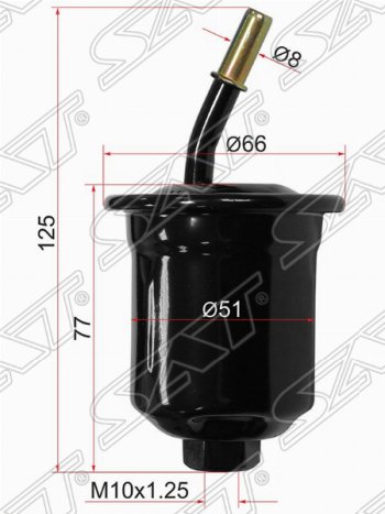 Топливный фильтр (6G72) SAT Mitsubishi (Митсубиси) Pajero Sport (Паджеро)  PA (1996-2008) PA дорестайлинг, рестайлинг