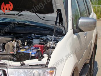 2 969 р. Упор капота MV-Tuning (одинарный) Mitsubishi Pajero Sport PB дорестайлинг (2008-2013)  с доставкой в г. Тамбов. Увеличить фотографию 3