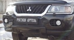 1 879 р. Защитная сетка решетки переднего бампера РА Mitsubishi Pajero Sport PA дорестайлинг (1996-2004)  с доставкой в г. Тамбов. Увеличить фотографию 1