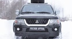 879 р. Зимняя заглушка решетки переднего бампера РА Mitsubishi Pajero Sport PA дорестайлинг (1996-2004)  с доставкой в г. Тамбов. Увеличить фотографию 3