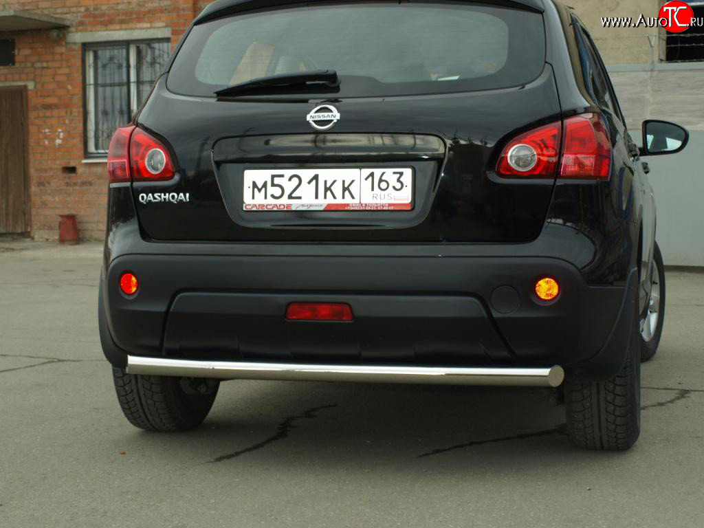 6 149 р. Защита заднего бампера 63,5 мм Nissan Qashqai 1 дорестайлинг (2007-2010)  с доставкой в г. Тамбов