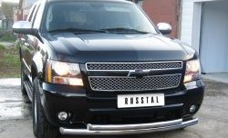 31 849 р. Защита переднего бампера (2 трубыØ76 и 42 мм, нержавейка) SLITKOFF  Chevrolet Tahoe  GMT900 (2006-2013) 5 дв.  с доставкой в г. Тамбов. Увеличить фотографию 7