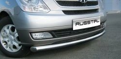 15 649 р. Одинарная защита переднего бампера Russtal 76 мм Hyundai Starex/Grand Starex/H1 TQ рестайлинг (2014-2018)  с доставкой в г. Тамбов. Увеличить фотографию 2