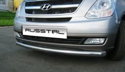 15 649 р. Одинарная защита переднего бампера Russtal 76 мм Hyundai Starex/Grand Starex/H1 TQ рестайлинг (2014-2018)  с доставкой в г. Тамбов. Увеличить фотографию 4