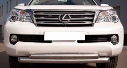 30 999 р. Защита переднего бампера (2 трубыØ76 и 63 мм, нержавейка) SLITKOFF  Lexus GX460  J150 (2009-2013) дорестайлинг  с доставкой в г. Тамбов. Увеличить фотографию 2