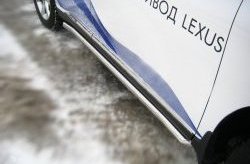 15 799 р. Защита порогов Russtal из круглой трубы диаметром 63 мм Lexus RX270 AL10 дорестайлинг (2010-2012)  с доставкой в г. Тамбов. Увеличить фотографию 2