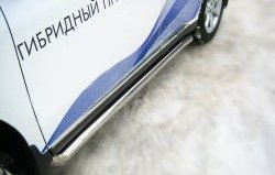 Защита порогов Russtal из круглой трубы диаметром 76 мм Lexus RX270 AL10 дорестайлинг (2010-2012)