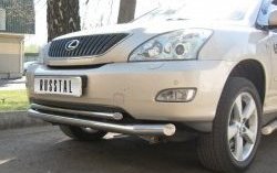 14 999 р. Защита переднего бампера (2 трубыØ63 и 42 мм, нержавейка) SLITKOFF Lexus RX330 XU30 (2003-2006)  с доставкой в г. Тамбов. Увеличить фотографию 3