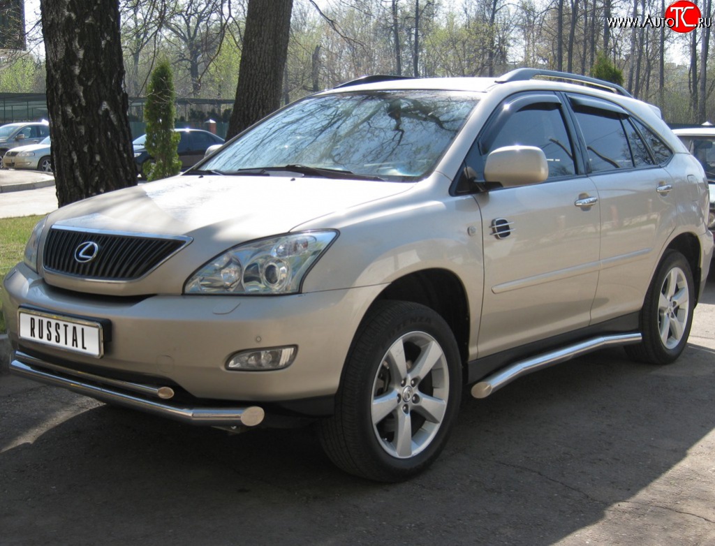 23 749 р. Защита порогов из труб d76 Russtal Lexus RX330 XU30 (2003-2006)  с доставкой в г. Тамбов