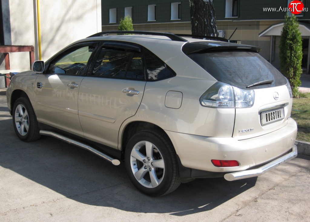 17 599 р. Защита заднего бампера (Ø63 мм, нержавейка) Russtal Lexus RX300 XU30 дорестайлинг (2003-2006)  с доставкой в г. Тамбов