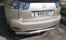 17 599 р. Защита заднего бампера (Ø63 мм, нержавейка) Russtal Lexus RX300 XU30 дорестайлинг (2003-2006)  с доставкой в г. Тамбов. Увеличить фотографию 2