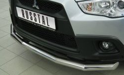 13 299 р. Одинарная защита переднего бампера SLITKOFF диаметром 63 мм Mitsubishi ASX дорестайлинг (2010-2012)  с доставкой в г. Тамбов. Увеличить фотографию 2