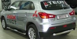 13 299 р. Защита заднего бампера (Ø63 мм, нержавейка) SLITKOFF  Mitsubishi ASX (2010-2012) дорестайлинг  с доставкой в г. Тамбов. Увеличить фотографию 3