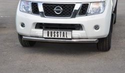 15 999 р. Одинарная защита переднего бампера SLITKOFF диаметром 76 мм (2010 г.в.) Nissan Pathfinder R51 дорестайлинг (2004-2007)  с доставкой в г. Тамбов. Увеличить фотографию 2