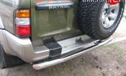 13 399 р. Защита заднего бампера (Ø76 мм, нержавейка) SLITKOFF  Nissan Patrol  5 (1997-2004) Y61 дорестайлинг, Y61 1-ый рестайлинг  с доставкой в г. Тамбов. Увеличить фотографию 3