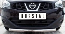 14 449 р. Одинарная защита переднего бампера Russtal диаметром 63 мм Nissan Qashqai 1 J10 рестайлинг (2010-2013)  с доставкой в г. Тамбов. Увеличить фотографию 1