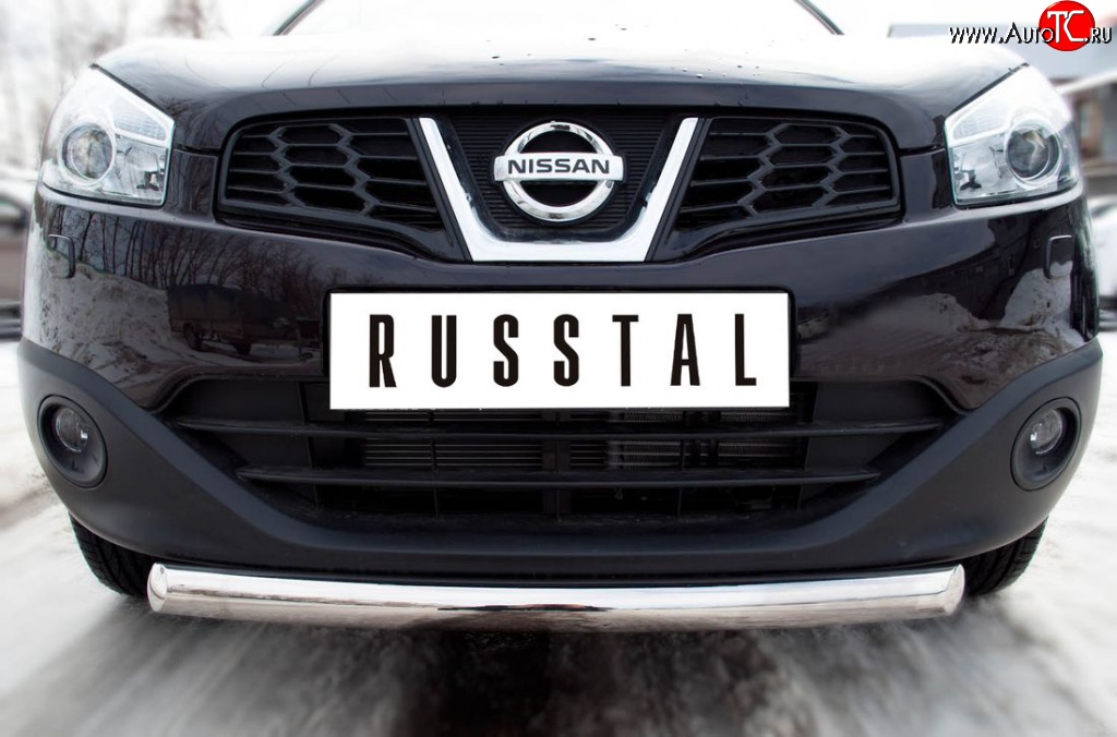 14 449 р. Одинарная защита переднего бампера Russtal диаметром 63 мм Nissan Qashqai 1 J10 рестайлинг (2010-2013)  с доставкой в г. Тамбов