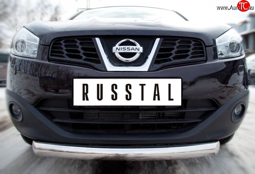 14 549 р. Одинарная защита переднего бампера Russtal диаметром 76 мм Nissan Qashqai 1 J10 рестайлинг (2010-2013)  с доставкой в г. Тамбов