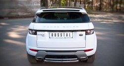 Защита заднего бампера (к-я DYNAMIC, Ø63 и 42 мм, нержавейка) SLITKOFF Land Rover (Ленд) Range Rover Evoque (ранж)  1 L538 (2011-2015) 1 L538 дорестайлинг 3 дв., дорестайлинг 5 дв.