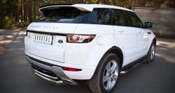 16 199 р. Защита заднего бампера (DYNAMIC, Ø76 и 42 мм, нержавейка) SLITKOFF  Land Rover Range Rover Evoque  1 L538 (2011-2018) дорестайлинг 3 дв., дорестайлинг 5 дв., рестайлинг 3 дв., рестайлинг 5 дв.  с доставкой в г. Тамбов. Увеличить фотографию 2