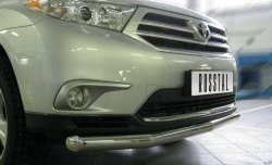 15 649 р. Одинарная защита переднего бампера Russtal 76 мм Toyota Highlander XU40 рестайлинг (2010-2013)  с доставкой в г. Тамбов. Увеличить фотографию 2