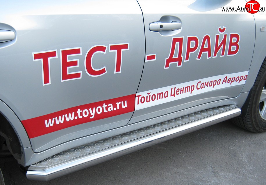 34 899 р. Широкая защита порогов Russtal Toyota Land Cruiser 200 дорестайлинг (2007-2012)  с доставкой в г. Тамбов